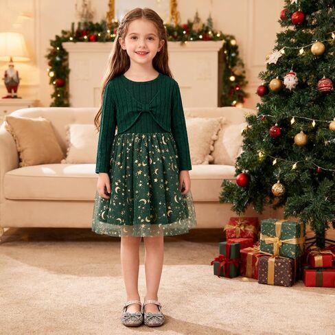 Toddler Girl Fall Dress Girls Sleeveless Dresses and Long Sleeve Cardigan Sets Fall Clothes Outfits for Little Girls 2-8T in Saudi Arabia