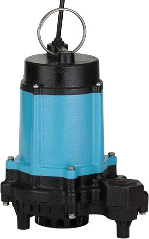 Little Giant 10EC-CIA-SFS 115-Volt, 1/2 HP, 4020 GPH Automatic Cast Iron Sump/Effluent Pump with polypropylene base, integrated snap-action float switch and 10-ft. cord, Blue, 510803 in Saudi Arabia