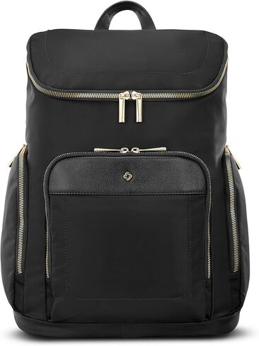 Samsonite Mobile Solutions 2 Deluxe Backpack, Laptop & Tablet Backpack with Padded Compartments, Front Zippered Pocket with Organizer, Water Bottle Pockets, StackIt™ Strap, Work & Travel Bag - Merlot in Saudi Arabia