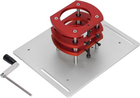 Manual Lifting Router, Router Kit Manual Lifting, Manual Height Adjustment for Trimming Machines with Motor Diameter 64-66mm, Aluminum Alloy and Stainless Steel Construction in Saudi Arabia