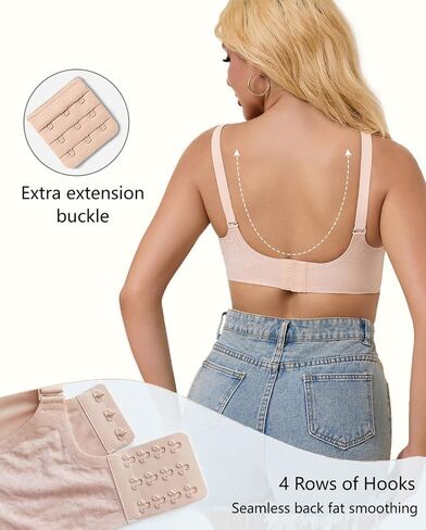 Wireless Seamless T-Shirt Bra for Women –Full Coverage Comfort Bralette, Padded Push Up Everyday Bra, Jacquard Fabric in Saudi Arabia