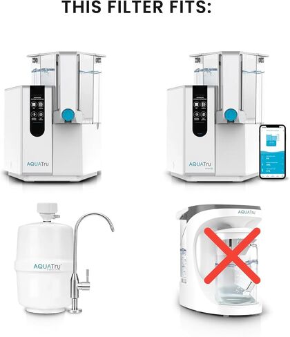 AquaTru - 1 Year Combo Pack - Includes 2 Pre-Filters & 1 Carbon Filter for Reverse Osmosis Water Purifier (for AquaTru Classic, Connect & Under Sink AquaTru Water Purifier Filter) in Saudi Arabia