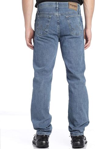 Wrangler Men's Performance Series Regular Fit Denim Jeans - Mid Wash, Mid Wash, 38X30 in Saudi Arabia