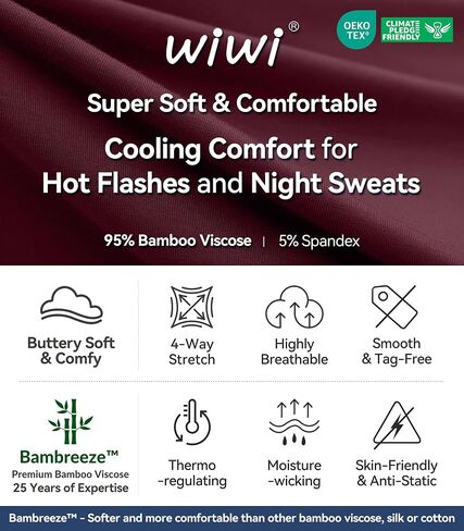 WiWi Women's Pajamas Leggings Lounge Set Viscose from Bamboo Sleepwear Long Sleeve Top and Pants Lightweight Pjs S-XXL in Saudi Arabia