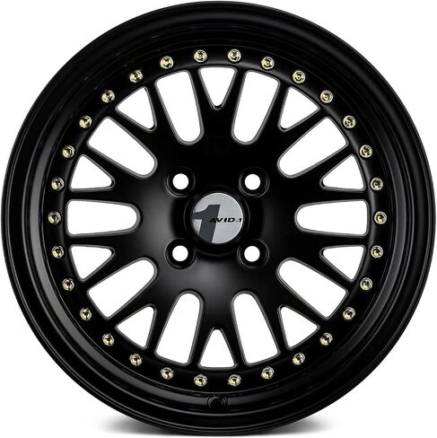 AV18 15x8 Offset 25 4x100 Hub 73.1 أسود مع وجوه برونزية in Saudi Arabia