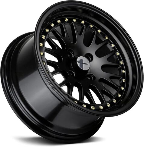 AV18 15x8 Offset 25 4x100 Hub 73.1 أسود مع وجوه برونزية in Saudi Arabia