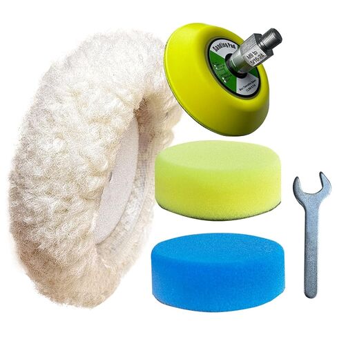 3 "خطاف وسادة الدعم وحلقة لصنفرة/تلميع ، M9 انعطف 5/16-24 محول ترابط الرملي سداسي سداسي ، لميلووكي M12 بيلد/صندل مع خيط المغزل M9 in Kuwait