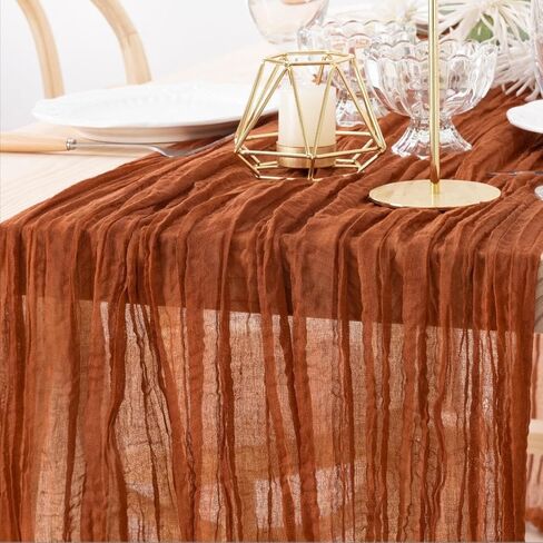 MLMW 1 Pack Cheesecloth Table Runner Bulk 13.3ft Gauze Table Runner 35 × 160 Inch Rustic Cheese Cloth Table Runner for Wedding Baby Shower Birthday Bridal Party Decorations Beige in Saudi Arabia