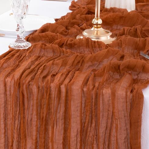 MLMW 1 Pack Cheesecloth Table Runner Bulk 13.3ft Gauze Table Runner 35 × 160 Inch Rustic Cheese Cloth Table Runner for Wedding Baby Shower Birthday Bridal Party Decorations Beige in Saudi Arabia