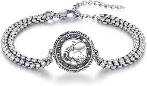 REDSUN Zodiac Bracelet 925 Sterling Silver Zodiac Libra Bracelet Adjustable Zodiac Astrology Jewelry Gifts for Men Women Birthday Gift in Saudi Arabia