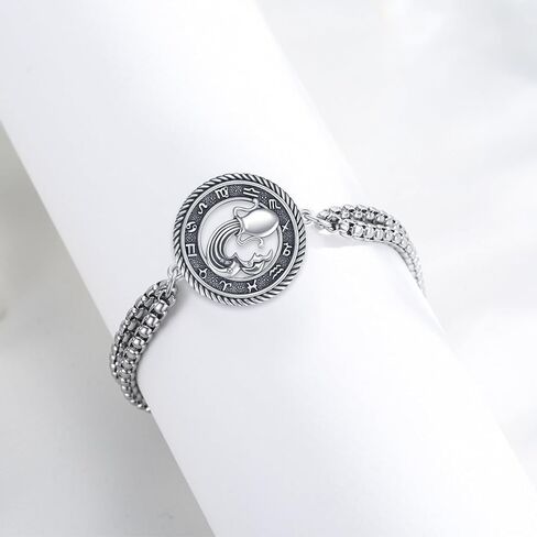 REDSUN Zodiac Bracelet 925 Sterling Silver Zodiac Libra Bracelet Adjustable Zodiac Astrology Jewelry Gifts for Men Women Birthday Gift in Saudi Arabia