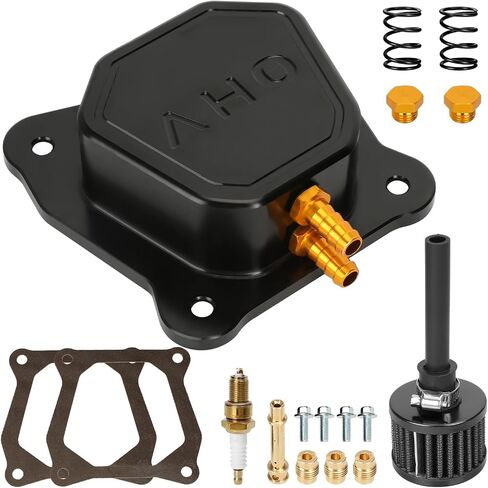 غطاء صمام 212cc متوافق مع Predator 212 Non Hemi 196cc 224cc 69730 69736 GX160 GX200 6.5hp OHV Clone Engine Coleman Mini Bike CT200U BT200X Go Kart Parts مع تركيب نبض فضي in Saudi Arabia