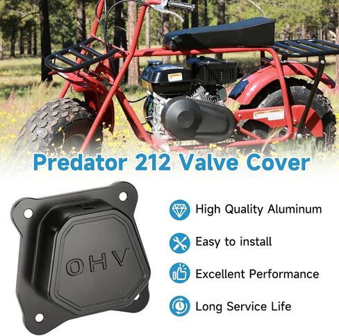 غطاء صمام 212cc متوافق مع Predator 212 Non Hemi 196cc 224cc 69730 69736 GX160 GX200 6.5hp OHV Clone Engine Coleman Mini Bike CT200U BT200X Go Kart Parts مع تركيب نبض فضي in Saudi Arabia