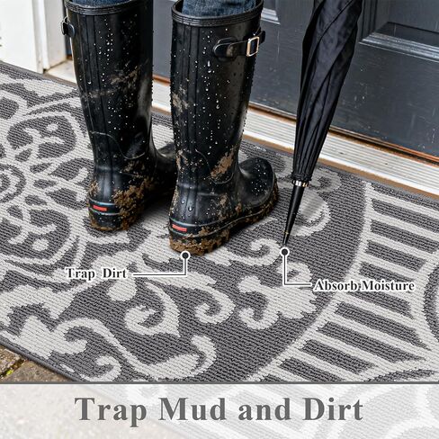 U'Artlines 2 x 6 ft Fall Runner Rug for Hallway, Washable Non Slip Orange Kitchen Rug with Rubber Backing, Low Pile Carpet for Entryway Bedroom Living Room Farmhouse Floor Mat(Orange) in Kuwait