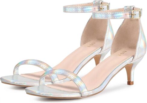 Perphy Square Toe Toe Histen Heel Cheel Strap Sandals للنساء in Kuwait