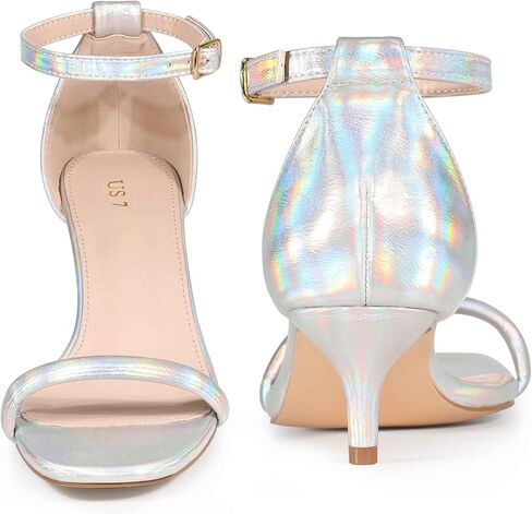 Perphy Square Toe Toe Histen Heel Cheel Strap Sandals للنساء in Kuwait
