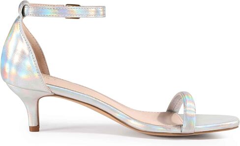 Perphy Square Toe Toe Histen Heel Cheel Strap Sandals للنساء in Kuwait