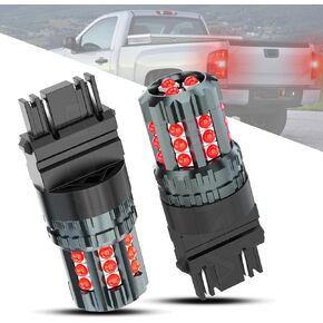 7444 مصابيح LED للفرامل/الذيل لسيارة Chevy Silverado 1500 2500 3500 2015 2016 2017 2018 2019 2020 2021 2022، سطوع 300%، أحمر لامع، 7440R 7443R الضوء الخلفي، التوصيل والتشغيل، مقاوم للماء، حزمة من 4 in Kuwait