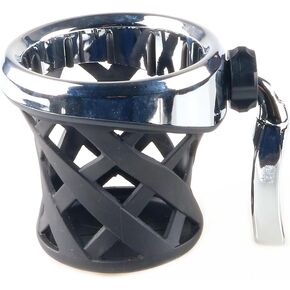 قطعة واحدة من حامل أكواب مقود الدراجة النارية العالمي، مادة البولي كربونات المتينة، متوافقة مع فات بوب، لو رايدر، ديلوكس، داينا، موديلات XL1200، GL1800 F6B حامل مشروب سهل التركيب (أسود، 85 مم) in Kuwait