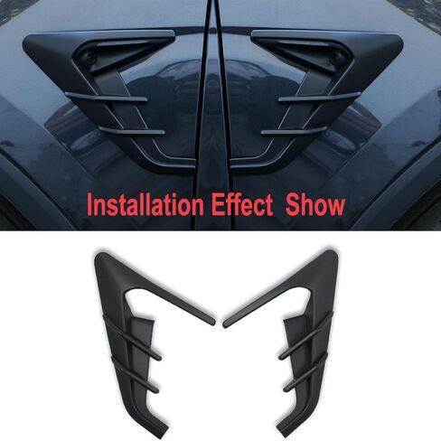 Goodangie00 2Pcak Side Camera Indicator Protection Cover HW4.0 Decoration Compatible with Tesla Model 3(2024-2026) Highland & 2025 2026 Model Y Juniper Accessories(Glossy Carbon Fiber Pattern) in Kuwait