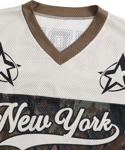 SOLY HUX Jersey Shirts for Men Y2k Short Sleeve Camo Graphic Tees Streetwear Summer Outfits in Saudi Arabia