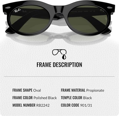 نظارات شمسية راي بان RB2242 WAYFARER بيضاوية الشكل للرجال والنساء مع مجموعة نظارات RAYBAN الرسمية in Kuwait