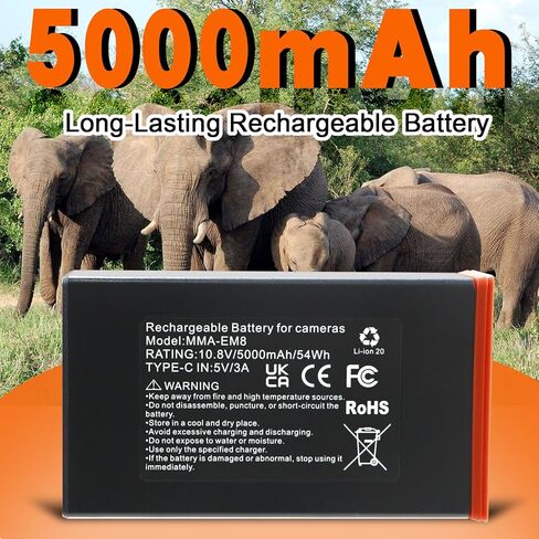 استبدال حزمة بطارية Power Mag لكاميرات درب خلوية Moultrie Edge ، متوافقة مع Moultrie Edge ، Edge Pro ، Edge 2 ، Edge 2 Pro Battern Back Mma-Em8 10.8v 54wh 5000mah in Kuwait