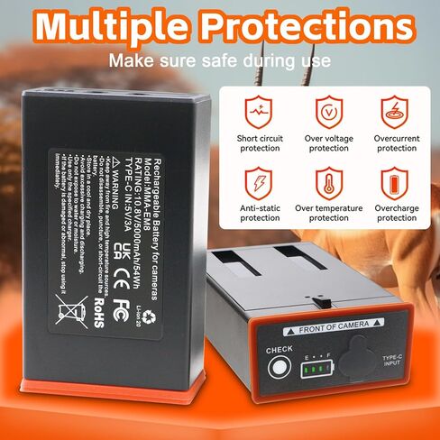 استبدال حزمة بطارية Power Mag لكاميرات درب خلوية Moultrie Edge ، متوافقة مع Moultrie Edge ، Edge Pro ، Edge 2 ، Edge 2 Pro Battern Back Mma-Em8 10.8v 54wh 5000mah in Kuwait