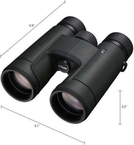 Nikon Prostaff P7 8x30 مناظير مجمعة مع حزام تسخير + مجموعة تنظيف ديلوكس + الهاتف الذكي إلى محول مجهر + قطعة قماش لتنظيف الألياف الدقيقة (5 عناصر) in Saudi Arabia