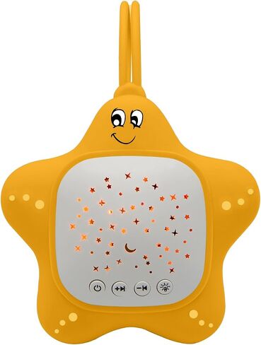 Baby White Noise Sound Machine, Rechargeable Portable Sleep Aid Soothing Music with Star Projector for Nursery & Travel in Saudi Arabia
