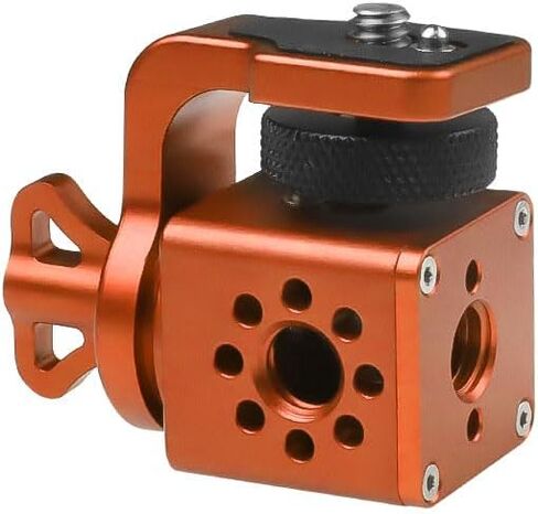 Alvins Camera Monitor Mount with 3/8" 1/4" Screw 360-degree Rotatable Tiltable Panoramic Bracket for Camera Monitor Gimbal Tripod, Adjustable Mount for Photography, Videography, Vlogging, Red in Saudi Arabia