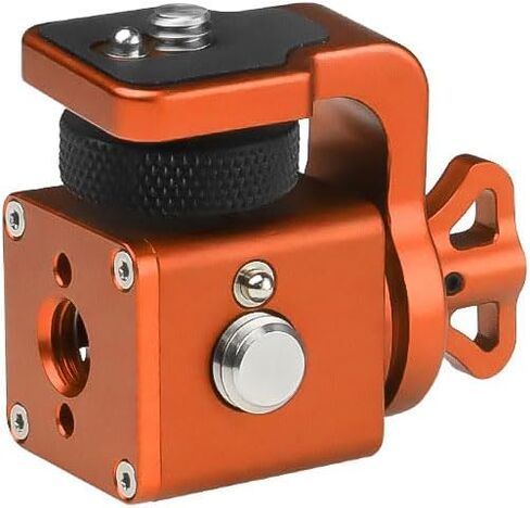 Alvins Camera Monitor Mount with 3/8" 1/4" Screw 360-degree Rotatable Tiltable Panoramic Bracket for Camera Monitor Gimbal Tripod, Adjustable Mount for Photography, Videography, Vlogging, Red in Saudi Arabia