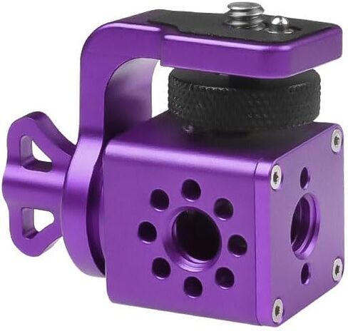 Alvins Camera Monitor Mount with 3/8" 1/4" Screw 360-degree Rotatable Tiltable Panoramic Bracket for Camera Monitor Gimbal Tripod, Adjustable Mount for Photography, Videography, Vlogging, Red in Saudi Arabia