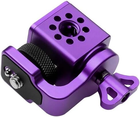 Alvins Camera Monitor Mount with 3/8" 1/4" Screw 360-degree Rotatable Tiltable Panoramic Bracket for Camera Monitor Gimbal Tripod, Adjustable Mount for Photography, Videography, Vlogging, Red in Saudi Arabia
