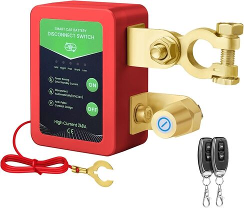 Kill Switch for Car - 12V Remote Battery Disconnect Switch Smart Voltage Car Battery Kill Switch for Vehicle, RV, ATV, Truck, Boat in Saudi Arabia