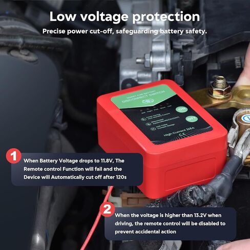 Kill Switch for Car - 12V Remote Battery Disconnect Switch Smart Voltage Car Battery Kill Switch for Vehicle, RV, ATV, Truck, Boat in Saudi Arabia