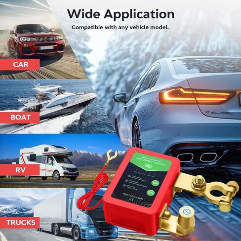 Kill Switch for Car - 12V Remote Battery Disconnect Switch Smart Voltage Car Battery Kill Switch for Vehicle, RV, ATV, Truck, Boat in Saudi Arabia