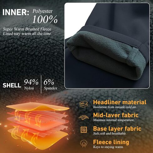 Waterproof Snow Pants for Kids Boys Girls, Winter Insulated Ski Trousers Fleece Lining, Elastic Waist Softshell Hiking Pants in Saudi Arabia