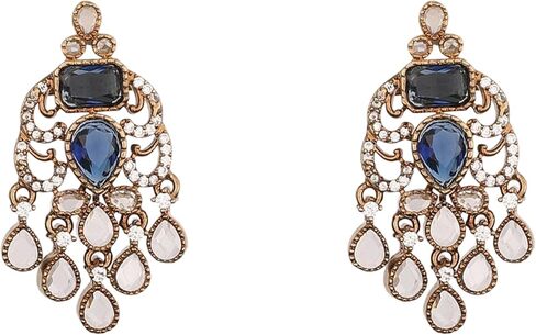 TARINIKA Brass Gold Plated Cubic Zirconia(CZ) Pearl Stud Indian Earring for Women Indian Jewelry Desi Design Earpiece Perfect for Casual Occasions Gift for Her in Saudi Arabia