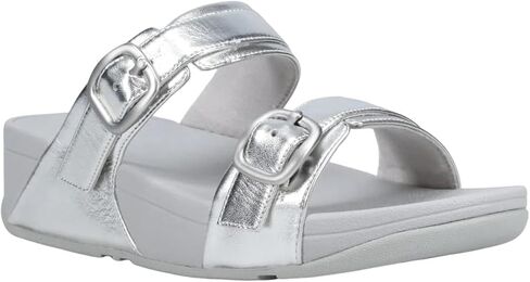 FitFlop Women's Lulu Adjustable Leather Slides Buckle in Saudi Arabia