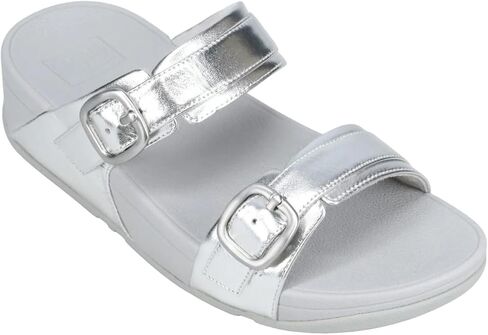 FitFlop Women's Lulu Adjustable Leather Slides Buckle in Saudi Arabia