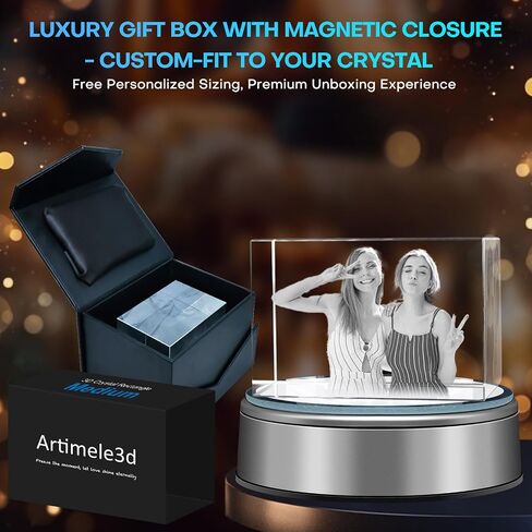 Personalized 3D Crystal Photo Gifts 3D Laser Picture Engraved Customized Picture Frames Crystal Anniversary Birthday Wedding Memorial Gift for Mom,Women,Wife,Men,Her,Husband,Grandma in Saudi Arabia