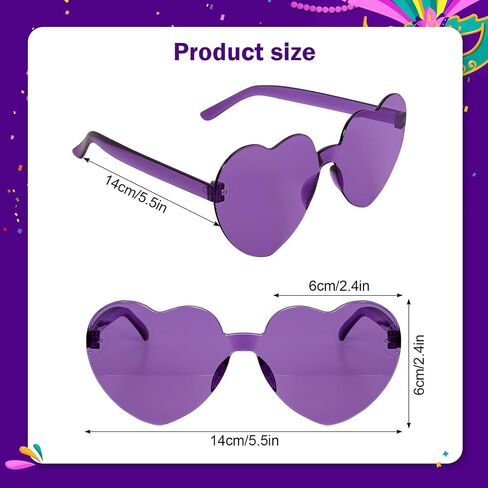 4 Pack Heart Shaped Sunglasses Heart Sunglasses for Women Men Rimless Cute Sun Glasses in Saudi Arabia