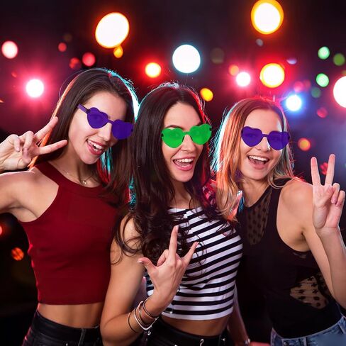 4 Pack Heart Shaped Sunglasses Heart Sunglasses for Women Men Rimless Cute Sun Glasses in Saudi Arabia
