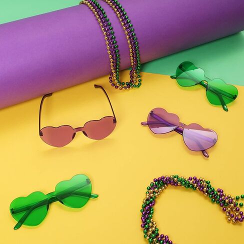 4 Pack Heart Shaped Sunglasses Heart Sunglasses for Women Men Rimless Cute Sun Glasses in Saudi Arabia