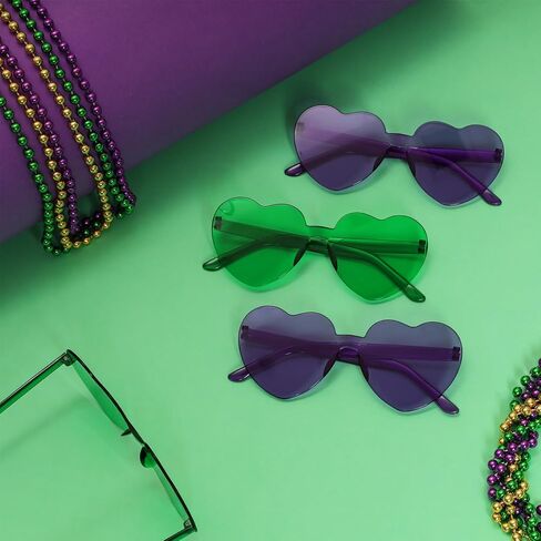 4 Pack Heart Shaped Sunglasses Heart Sunglasses for Women Men Rimless Cute Sun Glasses in Saudi Arabia