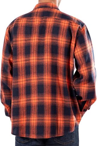 قمصان منقوشة من الفلانيل للجنسين، قميص كاجوال بأكمام طويلة وأزرار سفلية، مقاس مريح، مريح ودافئ للنساء والرجال in Kuwait