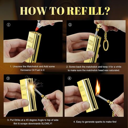 Lafagiet Pack of 5 Match Match Delight ، Wateproof ، تتطابق Keychain Latters للشمعة ، والبقاء على قيد الحياة ، ومجموعة التخييم (لا يوجد الوقود) in Kuwait