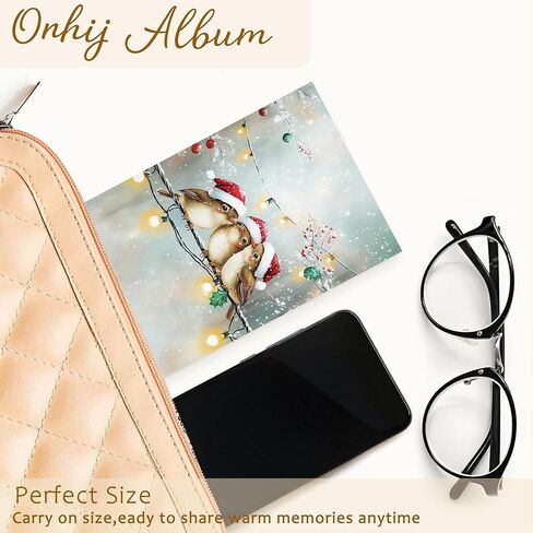 Christmas Photo Album 4x6 Hold 36 Photos, Merry Christmas Xmas Reindeer Small Photo Album Picture Memory Book Keepsake for Family Anniversary Travel Vacation in Kuwait