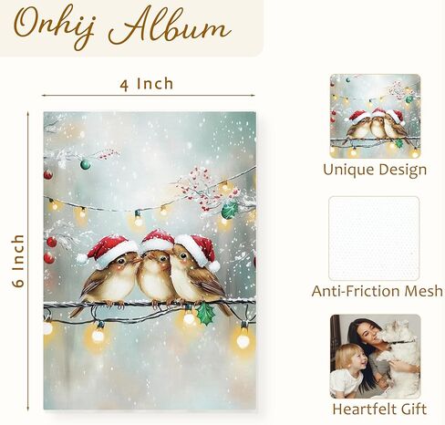 Christmas Photo Album 4x6 Hold 36 Photos, Merry Christmas Xmas Reindeer Small Photo Album Picture Memory Book Keepsake for Family Anniversary Travel Vacation in Kuwait
